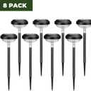 Kingsyard 8 Pack Solar Pathway Lights Outdoor Waterproof IP67, Bright Color Changing & Warm White LED Solar Lights for Outside Garden Yard Landscape Path Christmas Walkway Decor
