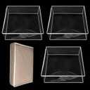 Geetery Plastic Sofa Seat Cushion Covers PVC Waterproof Couch Covers Furniture Sofa Seat Slipcover for Against Cat Dog Clawing Scratching, 28x28x9 Inch(Clear,3 Pcs)