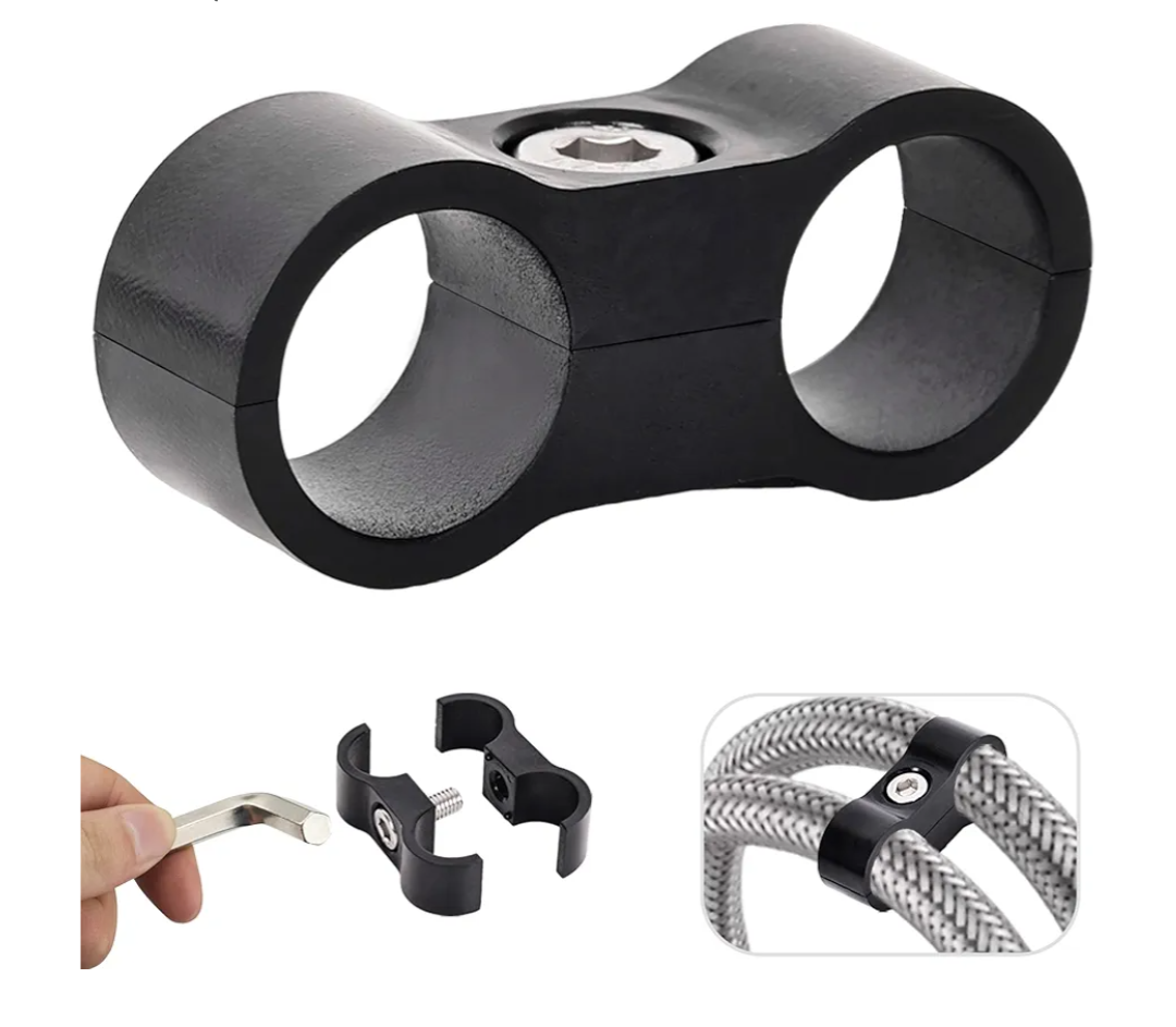 Hose Separator Clamps 20 Pack,Fuel Line Mounting Clamps Φ14.5mm，fit for Fuel Line, Oil Line, Brake Line ABS+PC