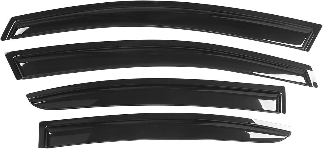 Window Visors Compatible with 2012-2016 Subaru Impreza & 2015-2021 WRX STI, Acrylic Smoke Tinted Semi-Transparent Rain Guards Wind Deflector by IKON MOTORSPORTS