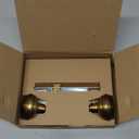 Mortise Lock Set for Interior Door, Vintage Antique Door Knobs with Lock and Skeleton Key, Old Door Knob Replacement Fits 1-3/8 in 1-3/4 in, Antique Brass Finish