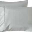 WINLIFE Standard Size Pillow Cases 2 Grey 100% Egyptian Cotton Standard Pillowcases Set of 2 (20''26''), Soft and Breathable Pillow Case, Grey