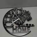 12'' Kitchen Vinyl Record Wall Clock, Kitchen Heart Home Theme Wall Clock Coffee Bar Wall Watch Clock Coffee Wall Decor Battery Operated Silent Movement for Women Wife Restaurant Dining Room (Without Led)