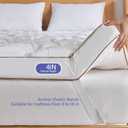 WhatsBedding 4 Inch Memory Foam Mattress Topper Queen for Back Pain Relief, Filled with Breathable Gel Memory Foam