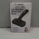 Self Cleaning Shedding Brush - Skin Friendly Grooming Tool for Dogs, Cats, and Horses, Deshedding and Hair Removal for Long and Short Haired Pets, Black