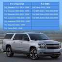 SecosAutoparts Driver & Passenger Bottom & Top & Driver Foam Cushion Dark Gray Leather Seat Cover Compatible with Chevy Silverado Avalanche Tahoe Suburban GMC Sierra Yukon 2003 2004 2005 2006