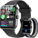 Smart Watches for Women/Men, Smart Watch for Android Phones and iPhone Compatible, Alexa Built-in, 1.8" Fitness Watches for Women, IP68 Waterproof /Bluetooth Call, Heart Rate/Sleep Monitor, Two Bands