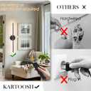 KARTOOSH Removable Battery Operated Wall Sconces with Remote Control 350Rotate LED Wireless Wall Lights with 3 Color Temperatures & Dimming for Bedroom, Hallway,24.4 Inch (2 Pack)