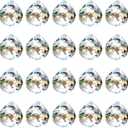20 Pack Clear Hanging Crystal Prism Feng Shui Ball Crystal Glass Ball Pendant Rainbow Maker for Window Suncatcher Gift, 20mm