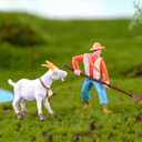 26 PCS Mini Farm Animal Tractor Cake Topper Set with Tree Farmer Fences Cow Pig Sheep Figures Tractor farmer Cake Topper for Boy Girl Birthday Party Decorations