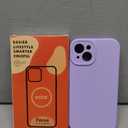 Supdeal Liquid Silicone Case for iPhone 15 - [Camera All-Round Protection] [Soft Microfiber Lining Anti-Scratch] 4 Layer Full Covered Shockproof Gel Rubber Phone Case Cover, 6.1", Purple