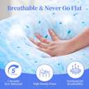 Gel Memory Foam Pillows for Sleeping- Standard Size -1-Pack - Medium Plush Feel - Neck and Shoulder Support - for Back-Side- Stomach Sleepers - Bed Pillows (White/Gray edge-4inch)