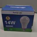 Dimmable Light Bulb, 100 Watt Equivalent LED Bulbs, E26 14W 1600LM 5000K Daylight White A19 Lightbulbs, 80+ CRI, 15,000 Hour Lifespan - 6 Pack