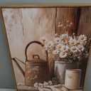 Framed Rustic Daisy Wall Art Farmhouse Bathroom Wall Decor Vintage Country Flower Painting Pictures Spring Summer Poster Prints Rustic Decor Artwork for Bedroom Living Room Home Decoration 16X24in