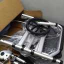 Folding Bedside Commode with Wheels, Padded Shower Chair with Bucket, Rolling Shower Commode Chairs with Soft Backrest, Bedside Commodes for Senior & Handicap