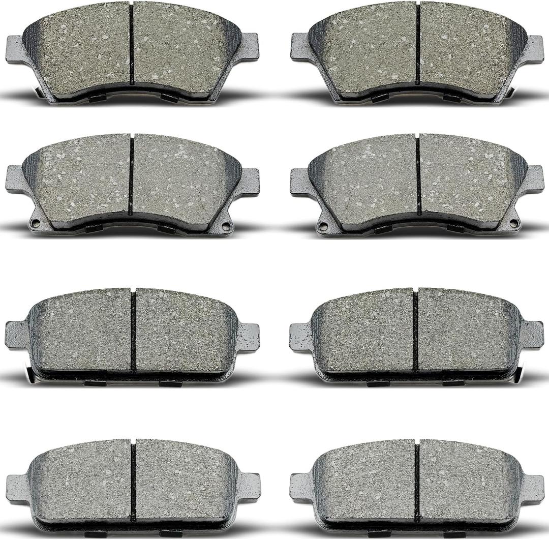 Front Rear Ceramic Brake Pads 8 Pieces Set fit for 2011-2015 Chevrolet Cruze,for 2013-2016 Chevrolet Sonic