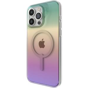 ZAGG Milan Snap iPhone 15 Pro Case - MagSafe Phone Case with Drop Protection (13ft/4m), Durable Graphene, Anti-Yellowing & Scratch-Resistant, Wireless Charging MagSafe Case, Iridescent