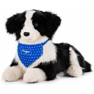 Chongker Realistic Companion Robot Dog Stuffed Animals for The Elderly