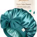 Yanibest Adjustable Satin Bonnet for Sleeping, Double Layer Silk Hair Bonnet with Tie Band for Unisex Women Men Curly Natural (Blue)