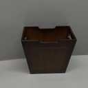 TOPZEA Bamboo Waste Basket, Rectangular Narrow Trash Can with Handles, Wooden Slim Wastebasket Small Garbage Cans for Bathroom, Bedroom, Kitchen, Craft Room, Office, RVs, 10.5"x6"x11"