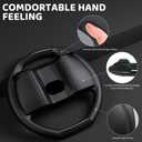 2 x PAWDIARY Steering Wheel Compatible with Switch 2 Controller Handle, Comfort Grip Switch 2 Racing Wheel Accessories with 4 Thumb Caps, Game Racing for Nintendo Switch 2 Wheels (Black x2)