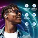 Ourlife AI Translation Earbuds Real Time,144 Language Translator Earbuds Offline Mode,60H Battery Bluetooth 5.4 Headphones Translation for Travel Business,iOS & Android Support