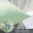 MIULEE Pack of 2 Decorative Outdoor Solid Waterproof Throw Pillow Covers Spring Faux Linen Garden Farmhouse Cushion Cases for Patio Tent Balcony Couch Sofa 18x18 Inch Sage Green