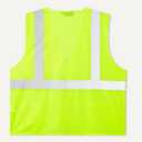 Amazon Basics Class II High Visibility Safety Vest with Zipper Closure and Pockets, Hi Vis Lime, M, 25-Pack