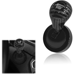 Car Joystick Push to Start Button Cover, Universal Auto Interior One-Touch Starter Protector, Metal Alloy Engine Start Stop Rocker Lever Accessories Fits Most Vehicles1PCS (Silver)