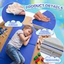 Wesiti 10 Pcs Bulk Kid Nap Mat for Preschool Daycare, Foldable
1.37" Thick 3 Section Sleeping Mats for Toddler, Waterproof, Kindergarten Classroom Back to School Supplies, 47"L x 24" W