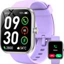 Smart Watch with Alexa Built-in, 1.83" HD Touchscreen Fitness Tracker, Bluetooth Notifications/Calls, IP68 Waterproof, 120+ Sport Modes, 24/7 Heart Rate & Sleep Monitor for iPhone Android iOS (Purple)