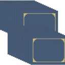 HAUTOCO 30 Pack Certificate Holders, Navy Blue Diploma Holders, Document Award Covers Certificate Folders with Gold Foil Border for 8.5x11 Letter Size