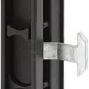 Prime-Line A 202 Diecast Black, Flush Sliding Screen Door Latch (Single Pack)