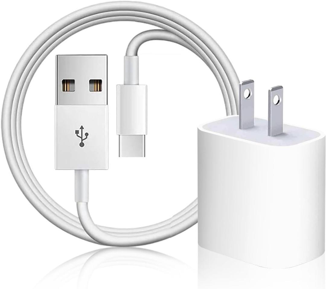 5V 2A USB A to USB C Wall Charger for AirPods 4 th, AirPods Pro 2 3, iPhone 17 16 15 Pro,Samsung Galaxy Tab A7 A8 A9 A10.1 Tablet S10,S9,S8,S7,S5e, A14 A15 A16 A54 A03S A04e A53 A23 A34 Charging Cord