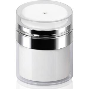 Airless Pump Jar - 3.5 Oz Moisturizer Dispenser Air Pump Containers, Container Vacuum Bottle Dispenser for Skincare Makeup Lotion