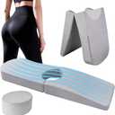 BBL Bed After Surgery for Sleeping, Larger Ergonomic BBL Pillow with Hole, High-Density Support Foam Brazilian Butt Lift Recovery Mattress with Removable Cover (Grey), Single