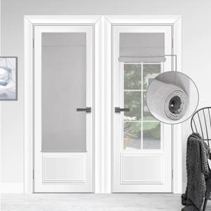 WdFour Triple Layers,UV Protect, 100% Light Block, Multi-use,Easy Installed Door Curtains, Adjustable Roller Shade, Window Blind, for Office, Wards and Home(30" Wx80 L,Light Gray,Pack of 1)