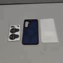 for Samsung Galaxy S25 Case, Matte Magnetic Phone Case with 1 Screen Protector, Support for Magsafe, Translucent Frosted Shockproof Protective Cover for Samsung Galaxy S25, Navy Blue