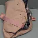 Ytonet Garment Duffle Bags for Travel, Convertible Carry On Garment Bag for Women, Large PU Leather Foldable Travel Bag with Shoe Pouch, 2 in 1 Hanging Suitcase Dress Suit Travel Bags, Pink