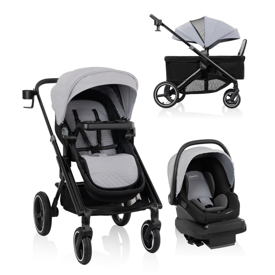 Evenflo Transformer Stroller to Wagon Travel System w/LiteMax NXT Car Seat
