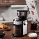 SHARDOR Burr Coffee Bean Grinder Electric, Adjustable Burr Mill with 16 Precise Grind Setting for 2-14 Cup, Silver