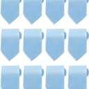 Cuffbow Men's Tie Bulk Groomsman 3.15'' Formal Necktie for Wedding Business (Blue)