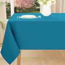 Smiry Rectangle Table Cloth, Waterproof Anti-Scratch Polyester Tablecloth, Decorative Washable Fabric Table Cover for Dining, Buffet, Parties and Outdoor, 54x108, Teal