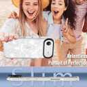 OOK Clear Floral case for iPhone Air Case, Cute Sunflower Floral Blooms DesignSoft TPU Bumper Hard PC Shockproof Protective for Women Girls Slim Phone Cover - White Flower