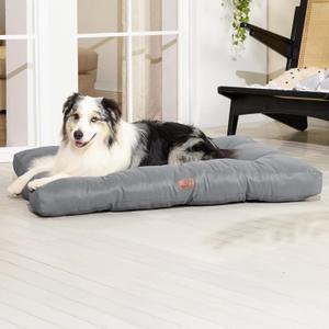 Bedsure Extra Large Dog Bed - Washable Giant Pet Bed Mattress with Oxford Fabric, Water Resistant Flat Pet Pillow Bed for XL Dog Crate, 44x35x4, Grey