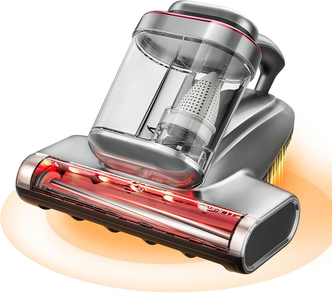 uwant Mattress Vacuum Cleaner 700W 20Kpa, Triple Deep Cleaning Bed Vacuum Cleaner, Bed Cleaner with Aromatherapy Purification, Triple Heating System HEPA Filter&Ultrasonic Mattress Vacuum Set of 1