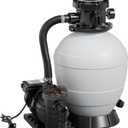 Future Way Sand Filter Pump for Above Ground Pools, 3/4 HP, 3420GPH High Flow Pool Pump and Sand Filter with 6-Way Valve & Automatic Timer, 13 Inch Sand Pool Filter Ideal for Pools About 10506GAL