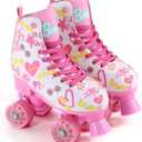 Barbie Roller Skates for Girls - Adjustable Sizes 12-2, Glitter Wheels, ABEC 5 Bearings - Durable PVC Material, Foam Shoe Lining - Perfect for Active Fun and Adventures (3-6)