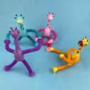 4 x Anditoy 4 Pack Giraffe Suction Cup Pop Tubes Toys Sensory Toys for Kids Boys Girls Toddlers Christmas Stocking Stuffers Gifts