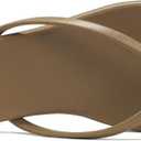 Flip Flops Sandals for Women, Summer Fashion Leather Slippers, Lightweight Comfortable Beach Sandals Slip On Flat Dressy Size 6-10 (9, Camel)